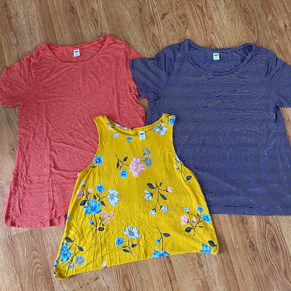 Old Navy Luxe tops, all size small
